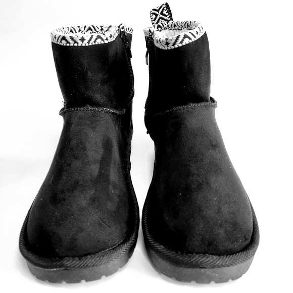 Muk Luks Shoes Qvc Muk Luks Black Side Zip Ankle Winter Boots